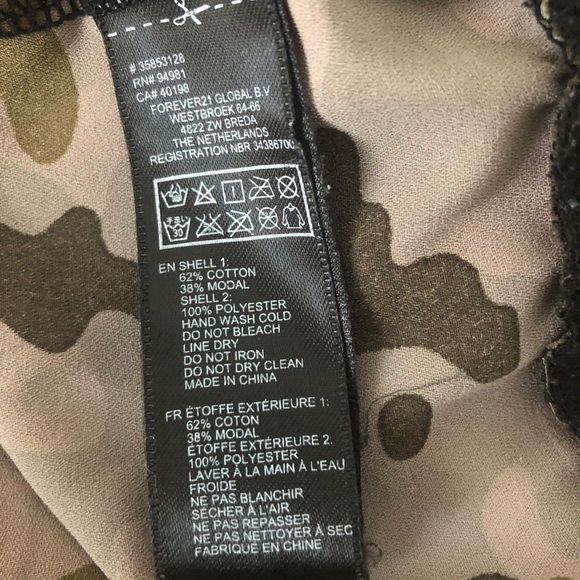 Forever 21 Black Sweater w/ Sheer Camouflage Back! - Picture 4 of 4